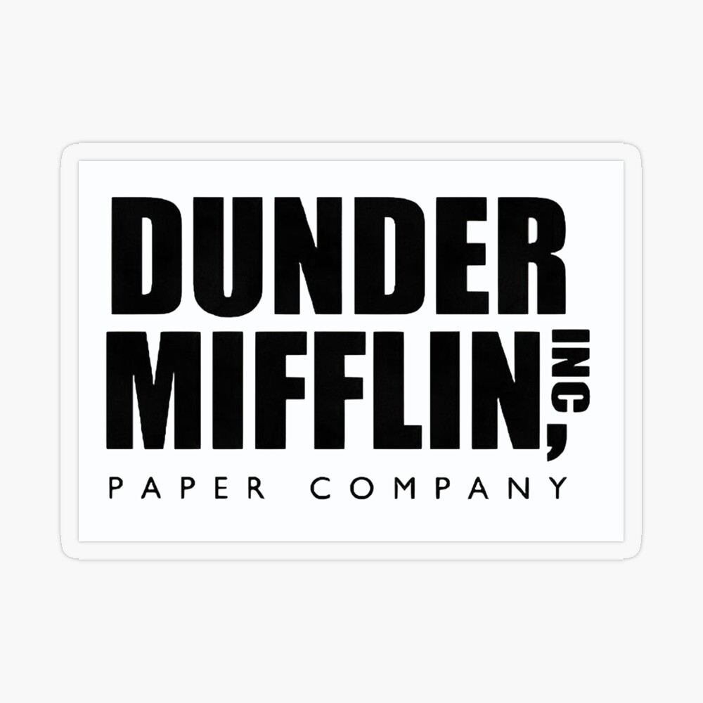  Dunder Mifflin Paper Company Logo Sticker Decal (The Office  Funny tv Show) 3 x 4 inch c : Automotive