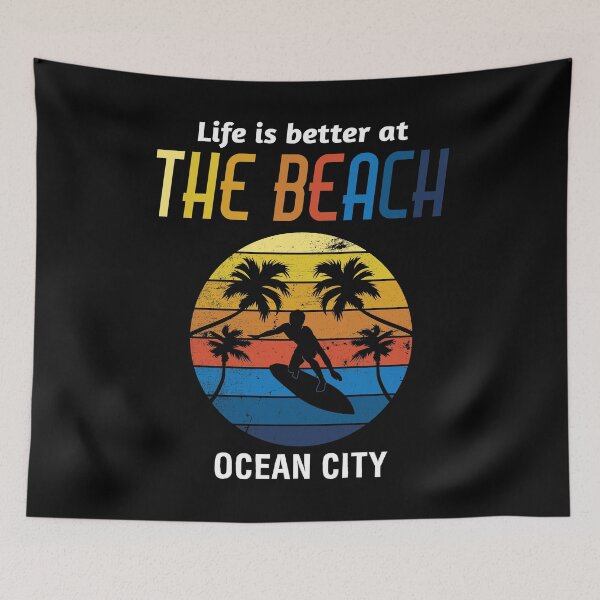 Item preview, Life Is Better Ocean City Surfing Beach Vacation product designed and sold by jakehughes2015.