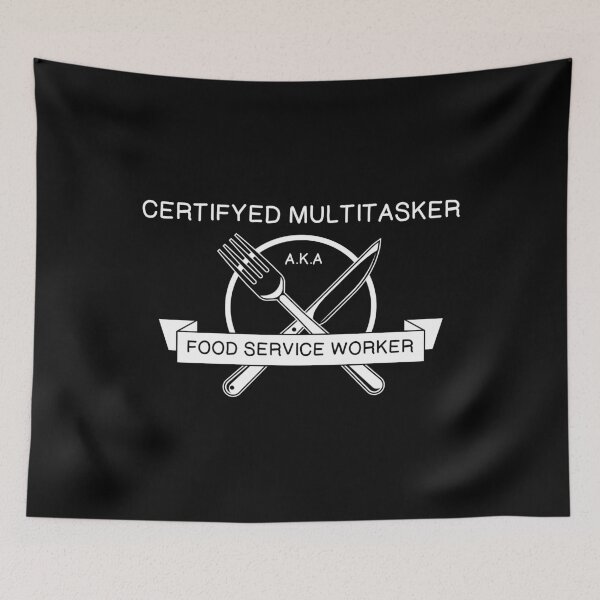 Item preview, Funny Certified Multitasker Cafeteria Food Service Worker product designed and sold by jakehughes2015.