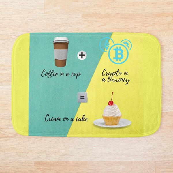 Aperçu de l'œuvre Café dans une tasse + Crypto dans une devise = Crème sur un produit de gâteau créée et vendue par AccessMyself.
