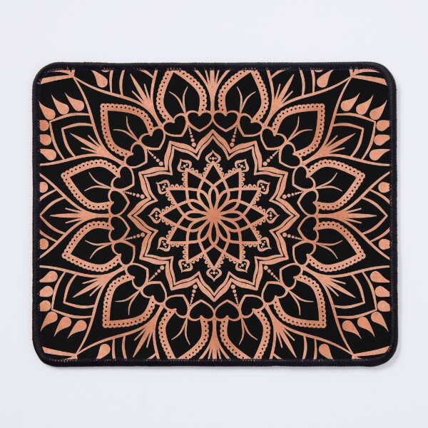 Item preview, Rose Gold Mandala Pattern - Black designed and sold by MysticMagpie.