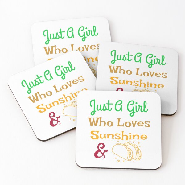 Item preview, Just A Girl Who Loves Sunshine And Tacos designed and sold by ThinkAndReflect.