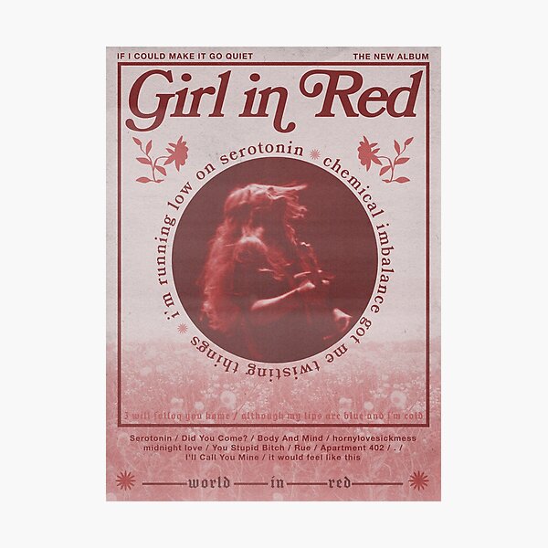 Girl in Red If I Could Make it Go Quiet Album Tracklist Photographic Print
