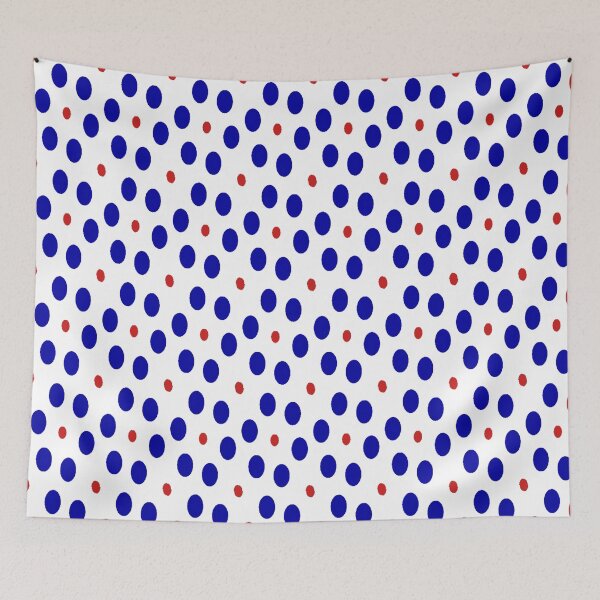 Item preview, Blue with Red Dots on White designed and sold by SpookyKids.