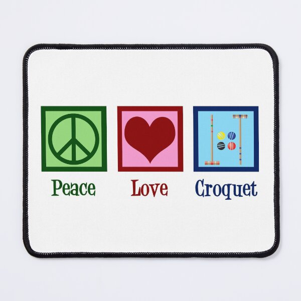 Item preview, Peace Love Croquet designed and sold by Epic Love Designs.