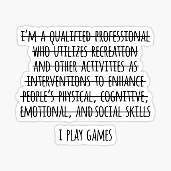 I Play Games Sticker