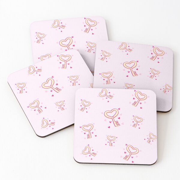 Item preview, Pink Heart Keys. Cute Pastel Pattern designed and sold by TheGoToStore.