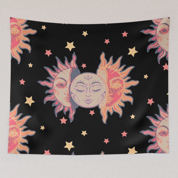 Item preview, Star child of the moon and sun (black bg, matte 1 version) designed and sold by VantaTheArtist.