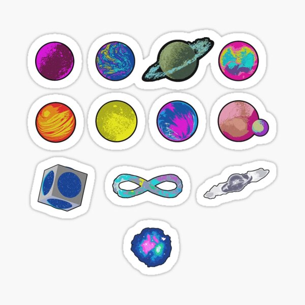 in space galaxy Sticker