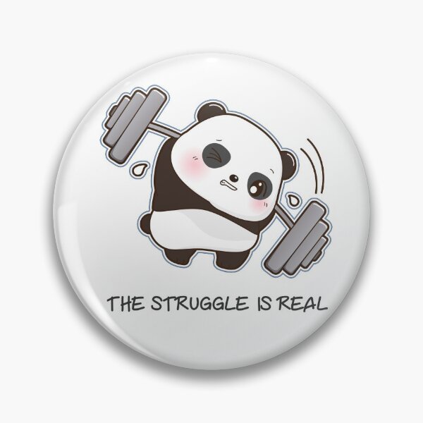 Item preview, Panda The Struggle Is Real Weightlifting Fitness Gym Cute designed and sold by Mini Pandas.