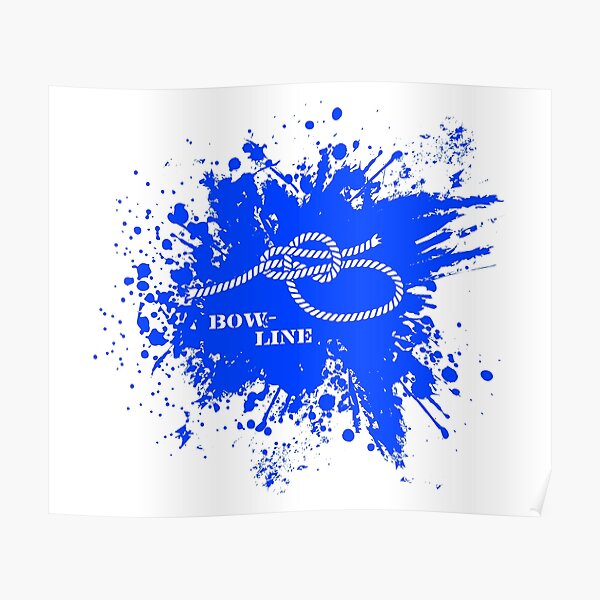 Sail knot color blob bow-line English version Poster