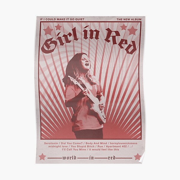 "Girl In Red Retro Album Tracklist" Poster For Sale By Lgsketches ...