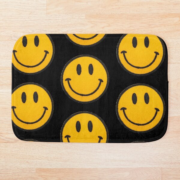 Artikelvorschau, Smiley Happy Aufnäher | Glückliches Gesicht | Schwarz | entworfen und verkauft von HappyFaceCo.