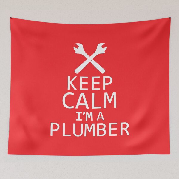 Item preview, Keep Calm I'm A Plumber Funny quote designed and sold by DesignHouse07.