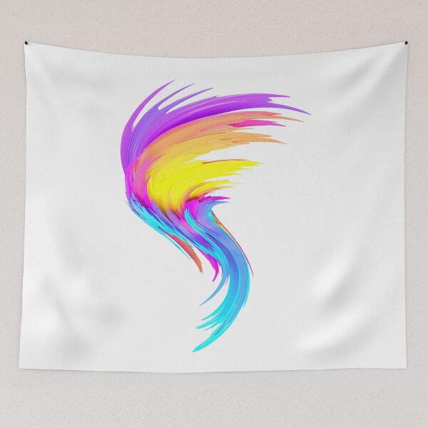 Item preview, Multicolored abstract twisted brush stroke. Bright curl, artistic spiral. designed and sold by tatkhagata.