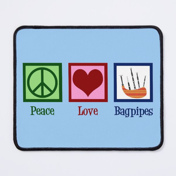 Item preview, Peace Love Bagpipes designed and sold by Epic Love Designs.
