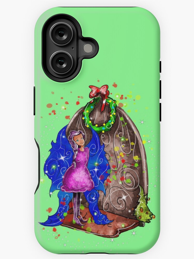 Thumbnail 1 of 4, iPhone Case, Hollydays Shimmer The Seasonal Door Fairy™ designed and sold by TeelieTurner.