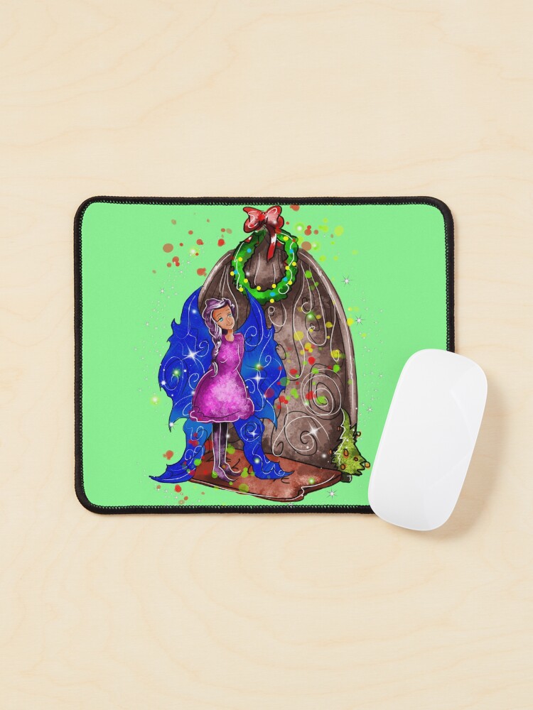 Thumbnail 1 of 5, Mouse Pad, Hollydays Shimmer The Seasonal Door Fairy™ designed and sold by TeelieTurner.