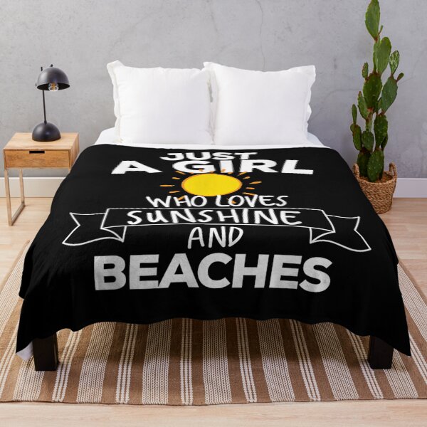 Item preview, Just A Girl Who Loves Sunshine & Beaches Funny Party designed and sold by HeulwenShop.