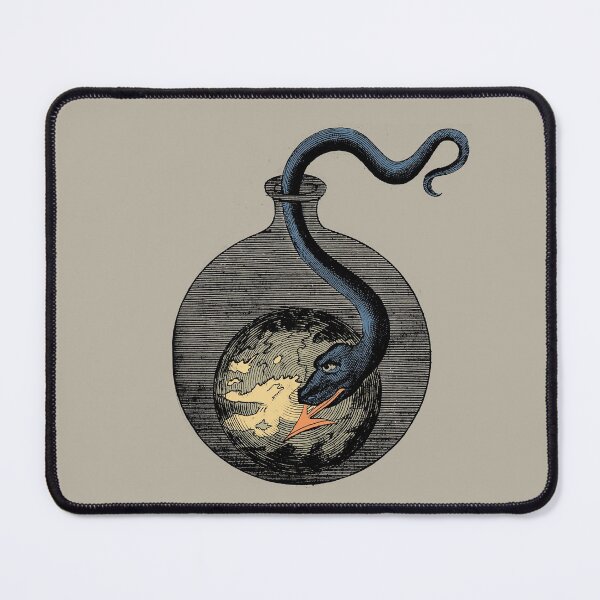 Item preview, Dragon Alchemic vintage Illustration, Johann Conrad Barchusen Esoteric mandala art designed and sold by IsisOsiris.