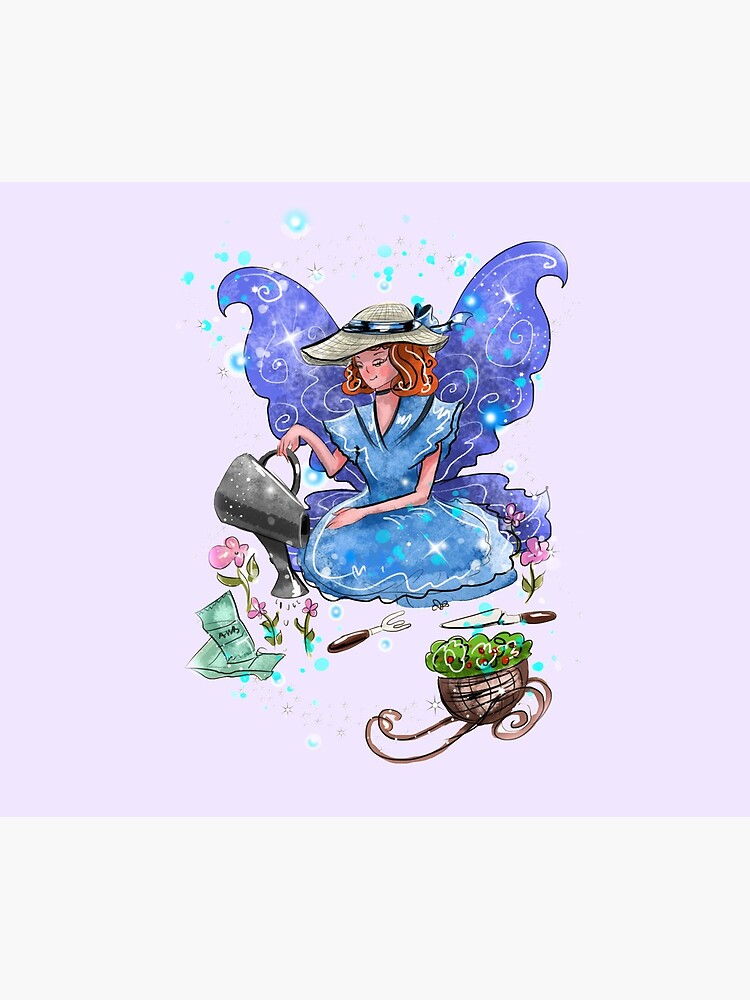 Thumbnail 5 of 5, Mouse Pad, Watrina The Watering Can, Tool And Flowerpot Fairy™ designed and sold by TeelieTurner.