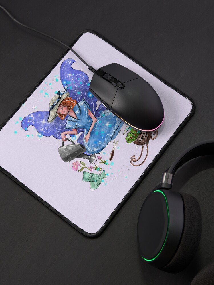 Thumbnail 4 of 5, Mouse Pad, Watrina The Watering Can, Tool And Flowerpot Fairy™ designed and sold by TeelieTurner.