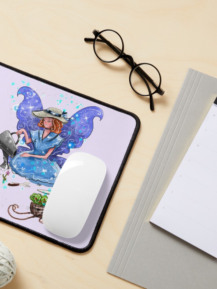 Thumbnail 3 of 5, Mouse Pad, Watrina The Watering Can, Tool And Flowerpot Fairy™ designed and sold by TeelieTurner.