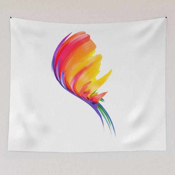 Item preview, Multicolored abstract twisted brush stroke. Bright curl, artistic spiral. designed and sold by tatkhagata.