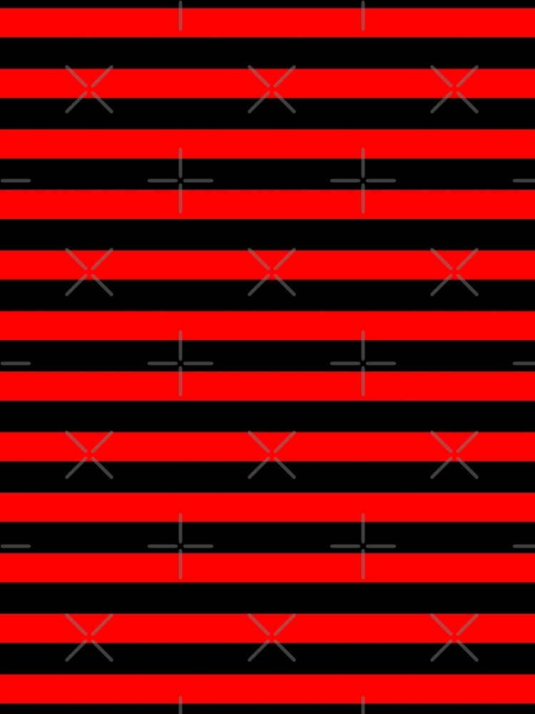 Thin Horizontal Red Stripes on Black Easy Simple Costume by that5280lady