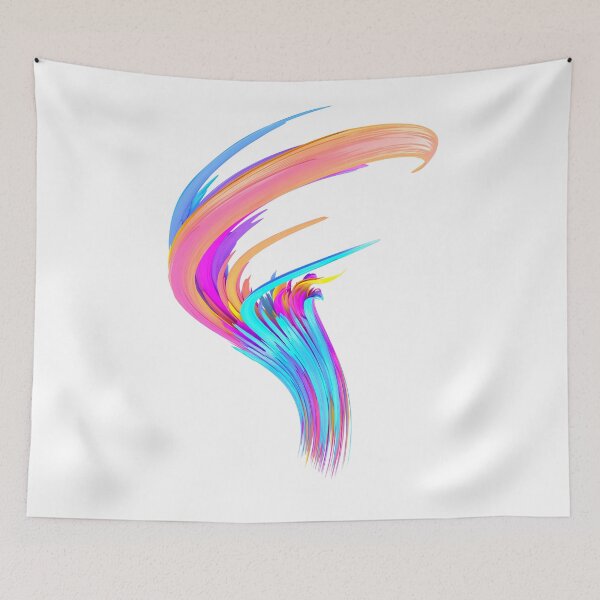 Item preview, Multicolored abstract twisted brush stroke. Bright curl, artistic spiral. designed and sold by tatkhagata.