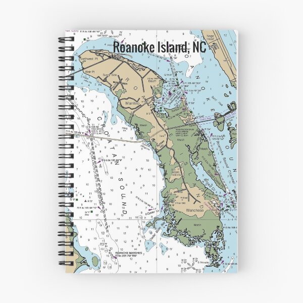 Item preview, Roanoke Island NC Chart designed and sold by RepYourTown.