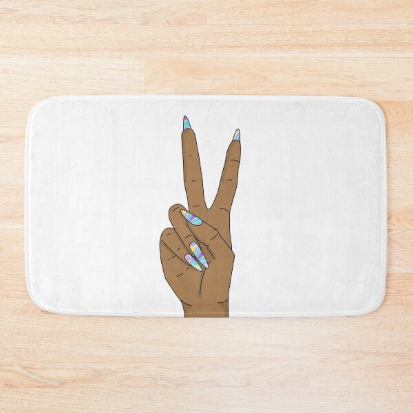 Item preview, Peace sign hand with holograph nails designed and sold by savanamms6.