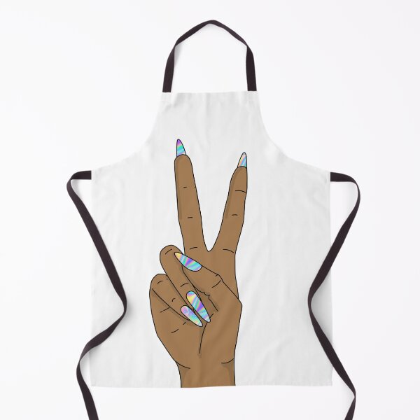 Item preview, Peace sign hand with holograph nails designed and sold by savanamms6.