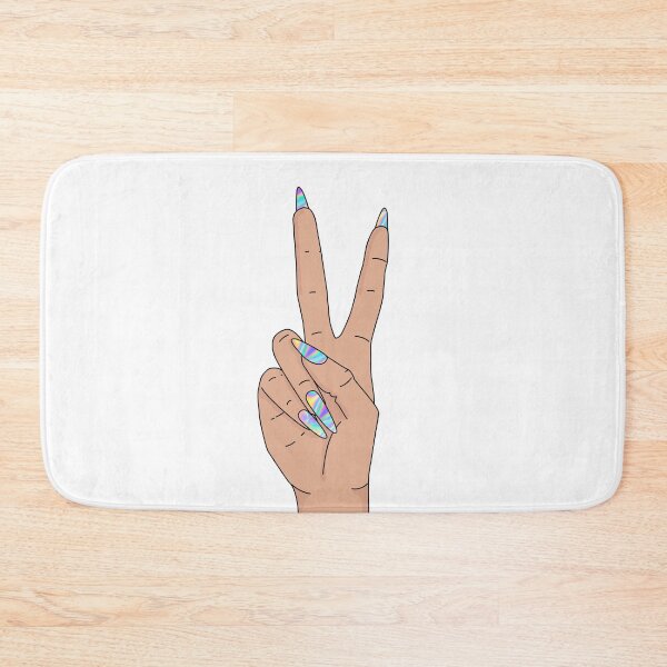 Item preview,  Peace sign hand with holograph nails designed and sold by savanamms6.