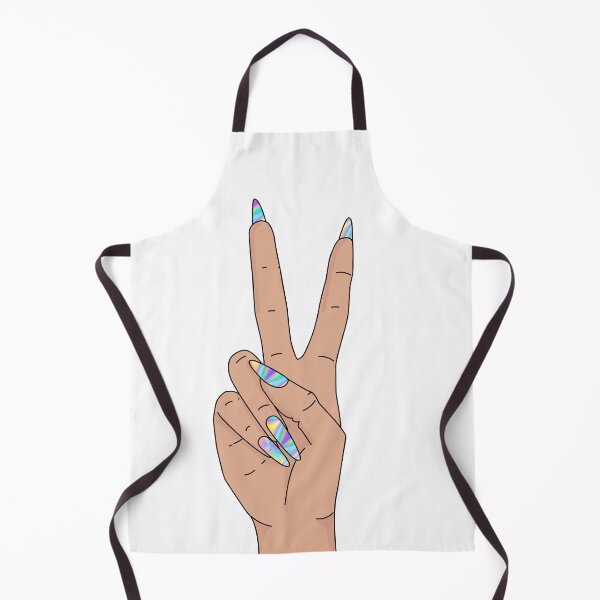 Item preview, Peace sign hand with holograph nails designed and sold by savanamms6.