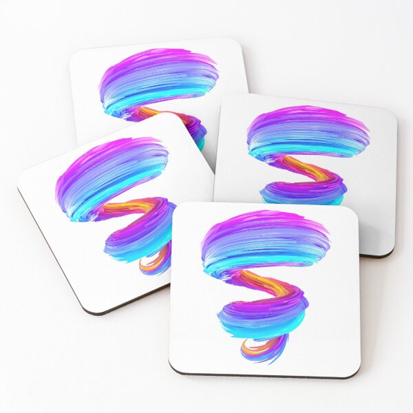 Item preview, Multicolored abstract twisted brush stroke. Bright curl, artistic spiral. designed and sold by tatkhagata.