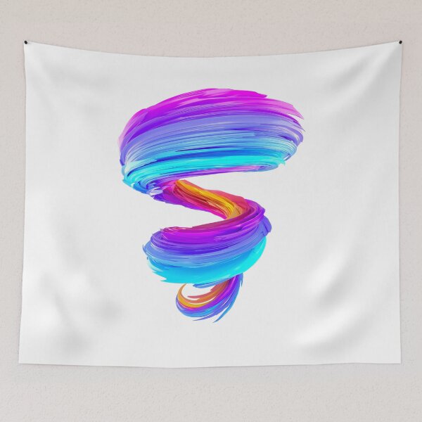 Item preview, Multicolored abstract twisted brush stroke. Bright curl, artistic spiral. designed and sold by tatkhagata.