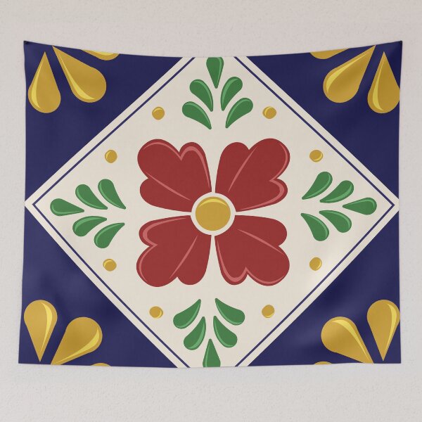 Item preview, Mexican Talavera Floral Pattern by Akbaly designed and sold by Akbaly.