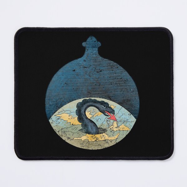 Item preview, Dragon Alchemic vintage Illustration, Johann Conrad Barchusen Esoteric mandala art designed and sold by IsisOsiris.