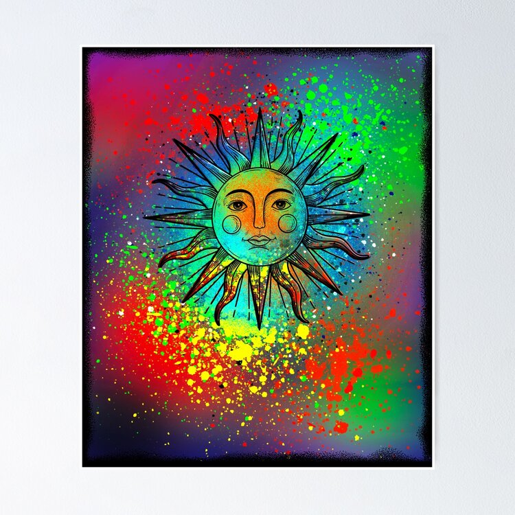 Sun Face Psychedelic: One Design, On Everything — Poster
