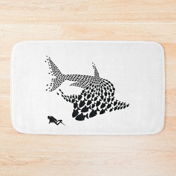 Item preview, Scooba Diving Fish Shark Diver diver tank mask Art Design Happy Apparel Essential Inspiration Joy Mood Funny designed and sold by DesignByHeartUK.