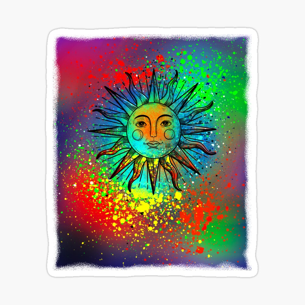 Sun Face Psychedelic: One Design, On Everything — Sticker
