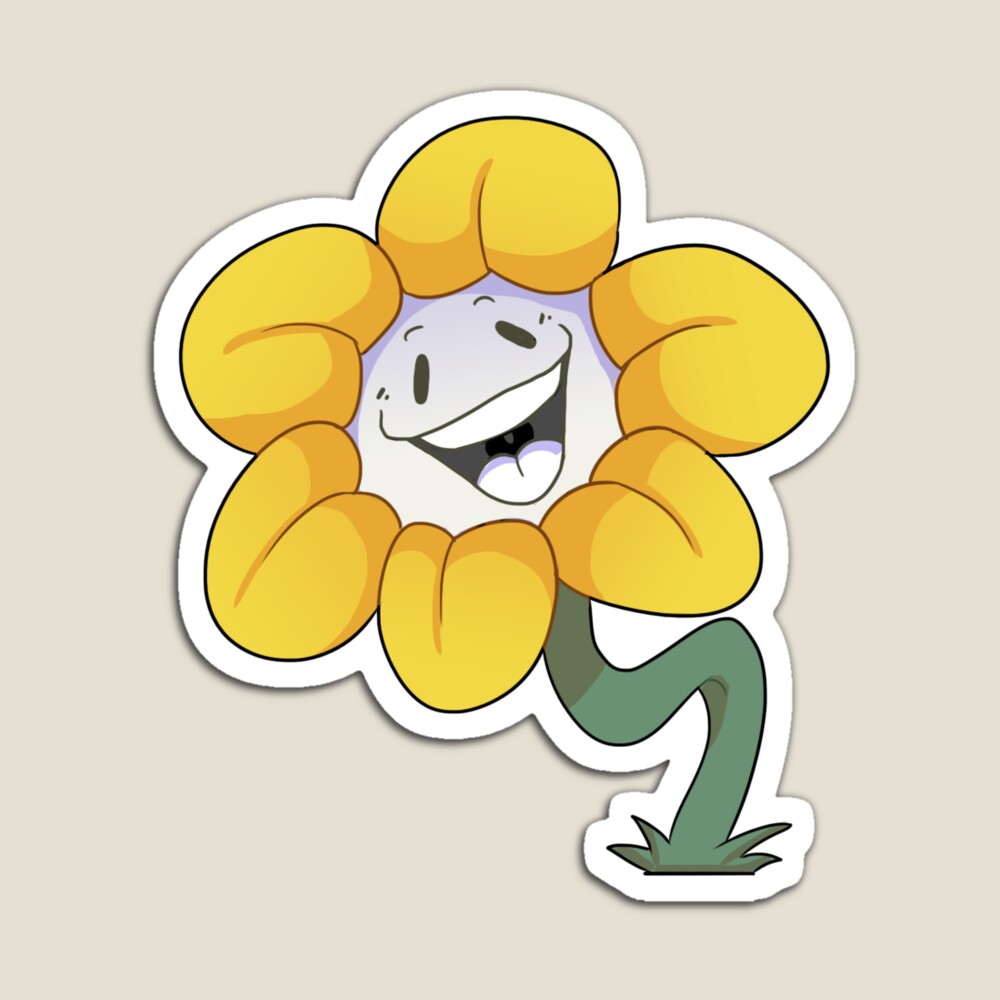 Undertale Smiling Flowey Sticker - Sticker Mania