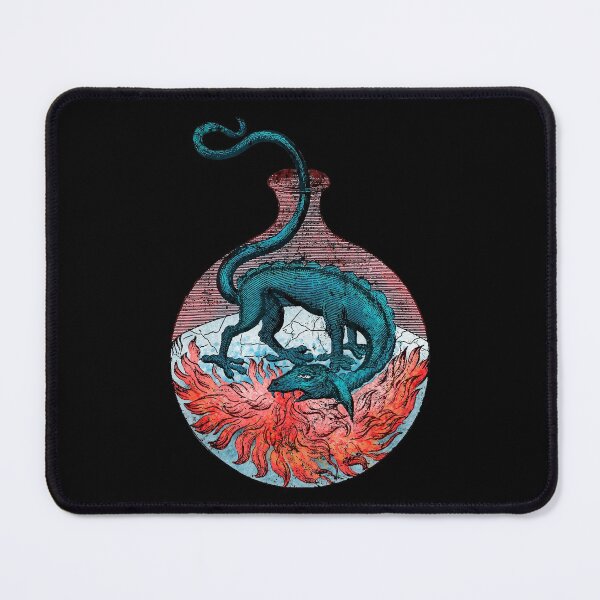 Item preview, Dragon Alchemic vintage Illustration, Johann Conrad Barchusen Esoteric mandala art designed and sold by IsisOsiris.