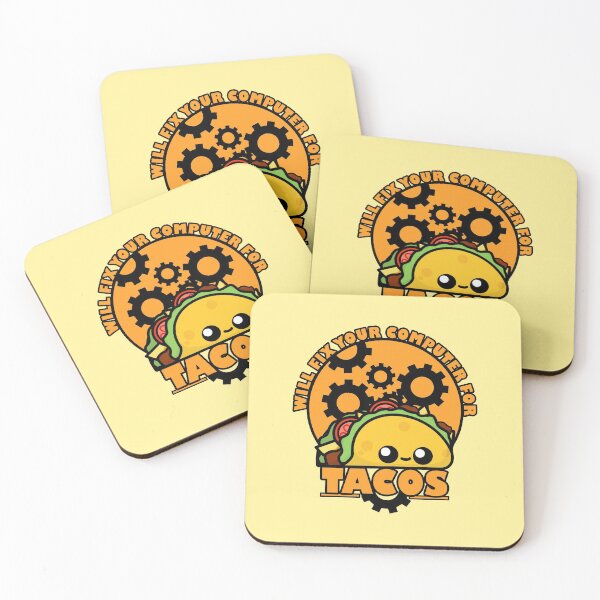 Item preview, Cute Cartoon Taco || Will Fix Your Computers For Tacos || Foodie designed and sold by cookingwithten.