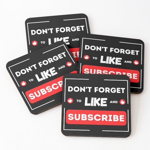 Item preview, Don't Forget to Like and Subscribe YouTuber and Influencer designed and sold by appareltolove.