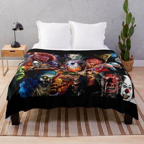 Collage Of Horror Part 1 Throw Blanket
