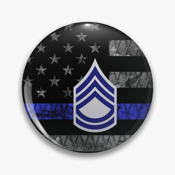 Item preview, Sergeant First Class Thin Blue Line Distressed Flag designed and sold by Jared Davies.