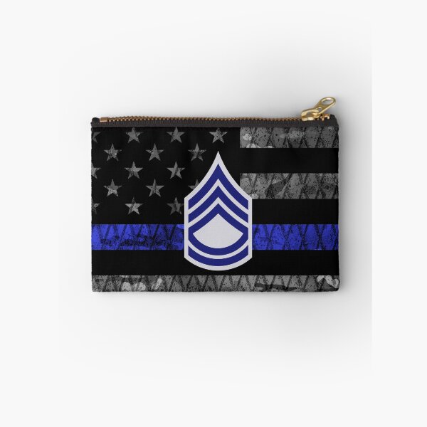 Item preview, Sergeant First Class Thin Blue Line Distressed Flag designed and sold by Jared Davies.