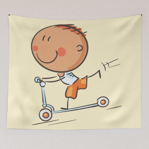 Item preview, Cute Kid Enjoying Skateboarding designed and sold by Red-ElYoubi.